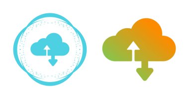 Bulut hesaplama simgesi ayarlandı. bulut hesaplama vektörü illüstrasyonu 