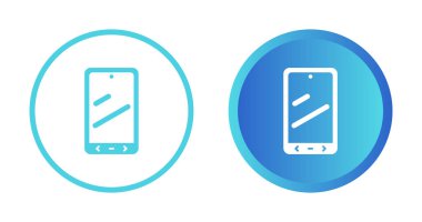 Akıllı Telefon Web Simgesi Basit İllüstrasyon Beyaz Arkaplanda İzole Edildi 