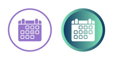 Takvim Icons set, vektör çizim