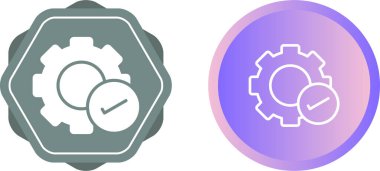 Vites kontrol simgeleri ayarlandı. Onaylanmış servis tabelaları. Vektör illüstrasyonu 