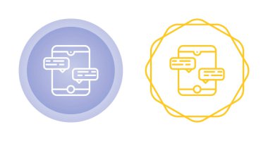akıllı telefon mesaggin uygulama simgeleri seti, vektör illüstrasyonu basit tasarım