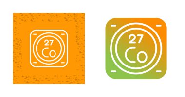 Kobalt kimyasal element simgeleri vektör illüstrasyonu