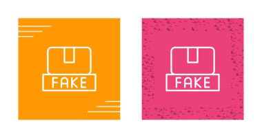 Sahte Ürünler, sahte ikonlar vektör illüstrasyonu 