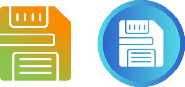 Disket disk web simgesi vektör illüstrasyonu