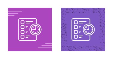 Vektör olarak sınıf zaman çizelgesi simgesi. Logotype