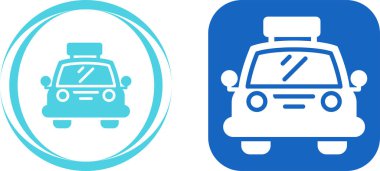 Taksi web simgeleri vektör illüstrasyonu