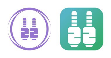 mini-jack eklentileri beyaz arkaplan üzerine simge ayarlar