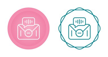 Sesli mesaj web simgesi vektör illüstrasyonu