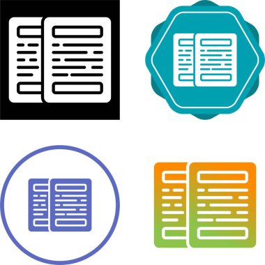 belge simgeleri ayarlandı, vektör illüstrasyonu basit tasarım