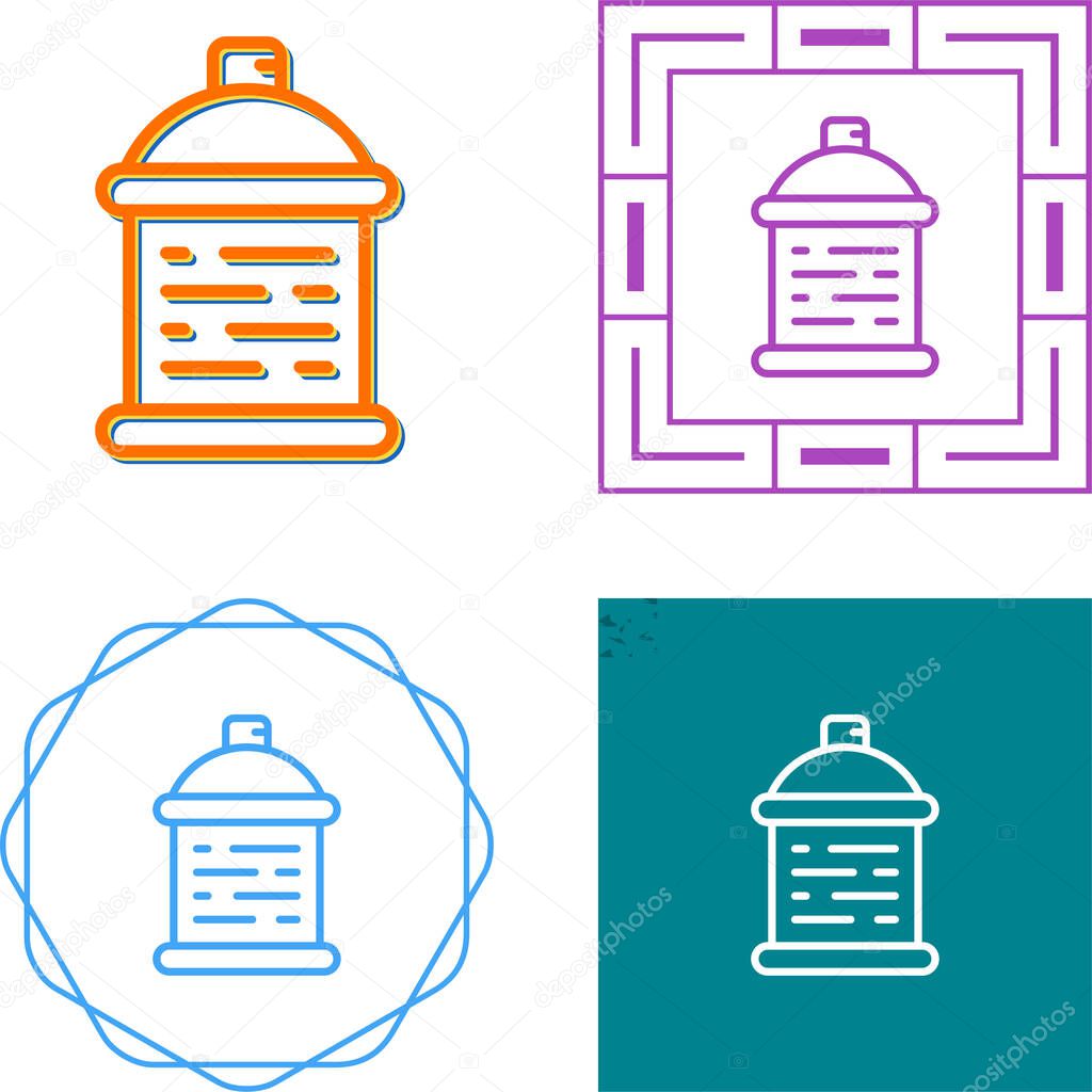 Spray can silhouette black icon. Vector illustration of spray can symbol isolated on white background