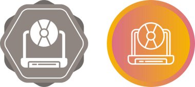 dizüstü bilgisayar ve cd simgeleri beyaz ve siyah arkaplan üzerinde izole edilmiş, vektör illüstrasyonu