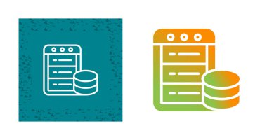veritabanı simgeleri ayarlandı, vektör illüstrasyonu