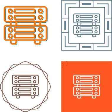 data sunucusu web simgesi vektör illüstrasyonu