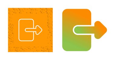 Çıkış simgeleri ayarlandı, vektör illüstrasyonu