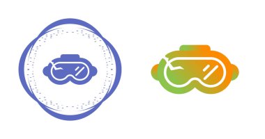 Minimalist VR kulaklık simgeleri. Vektör illüstrasyonu 