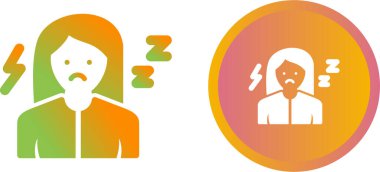 Yorgunluk web simgesi vektör çizimi