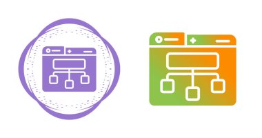 Beyaz arkaplanda sunucu ağ simgeleri olan bilgisayar dizinleri 