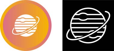  Gezegen simgesi hazır. vektör illüstrasyonu