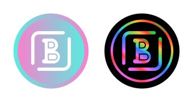 ilk logo b harfi tasarım şablonu, vektör illüstrasyonu 