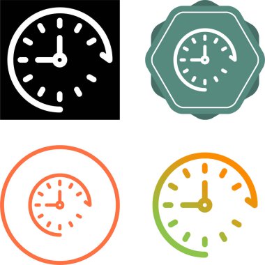 Saat simgeleri ayarlandı, zaman kavramı, vektör tasarımı