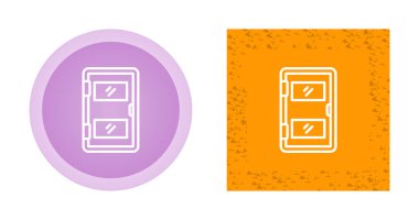 Beyaz arkaplanda izole edilmiş kapı simgeleri, vektör illüstrasyonu 