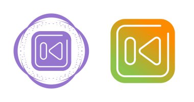 Kare Geri Sarma Simgeleri Ayarlandı, vektör illüstrasyonu