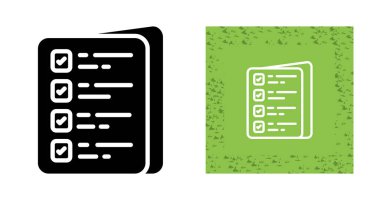 Kontrol listesi simgeleri ayarlandı, vektör illüstrasyonu