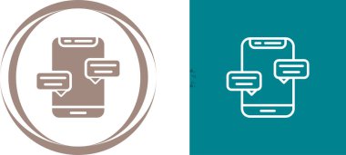 İleti simgeleri ayarlandı, vektör illüstrasyonu