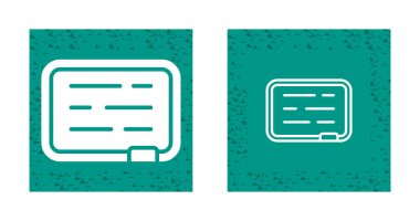 beyaz tahta web simgesi vektör illüstrasyonu