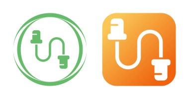 Kablo Etiketleri Simgeleri Ayarlandı, Vektör Resimleri