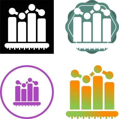 Büyüyen Grafik Simgesi, Büyüyen Grafik İşareti ve Sembol Vektör Tasarımı