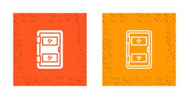 Beyaz arkaplanda izole edilmiş kapı simgeleri, vektör illüstrasyonu 