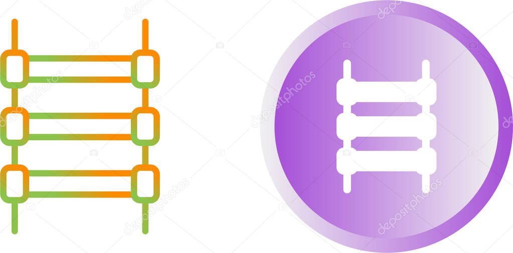 Set of track rails icons isolated on white background, vector illustration