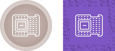 İşlemci simgeleri ayarlandı, vektör illüstrasyonu