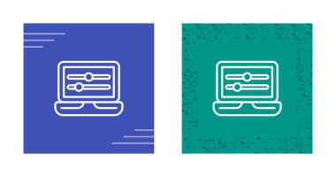 Beyaz Arkaplanda Bilgisayar Simgesi İzole Edildi, Basit Vektör Resimleri 