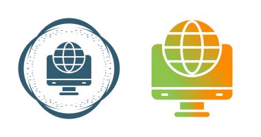 Alan Adı Simgeleri vektör illüstrasyonunu ayarla 