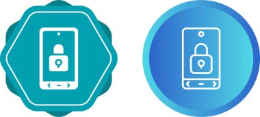 kilitlenmiş ekran ağ simgesi vektör illüstrasyonu