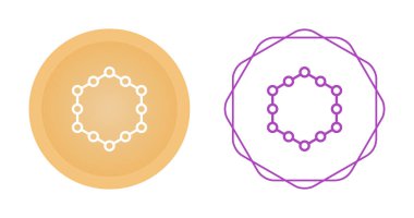 Beyaz arkaplanda izole edilmiş molekül web simgesi, vektör illüstrasyonu