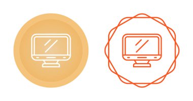 bilgisayar monitörü simgesi seti, düz biçim