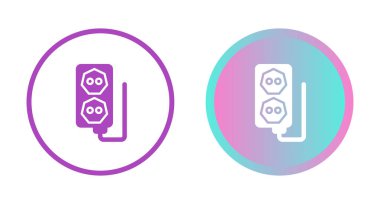 çift soket simgeleri web basit illüstrasyonunu ayarlar