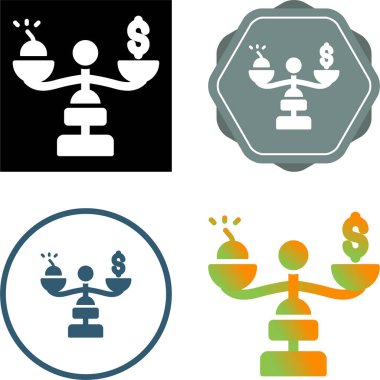 Borç web simgesi vektör illüstrasyonu