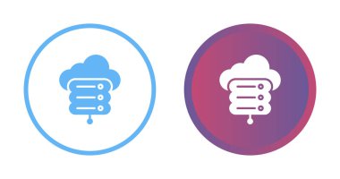 bulut depolama simgeleri ayarlandı, vektör illüstrasyonu