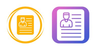 çizgi kimlik kartı simgeleri beyaz arkaplanda izole edildi. vektör illüstrasyonu