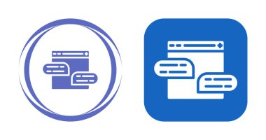 Beyaz arkaplanda izole edilmiş sohbet simgeleri, vektör illüstrasyonu