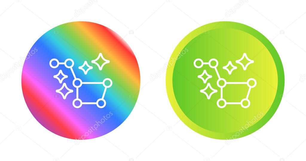 Vector illustration of the Constellation Ursa Major icon on white background