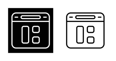 Web sayfası ikon vektör illüstrasyonu