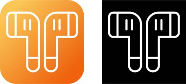 Kulaklıklar. Web simgeleri basit resimleme 