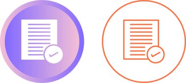 Belge Denetimi simgeleri ayarlandı, vektör illüstrasyonu