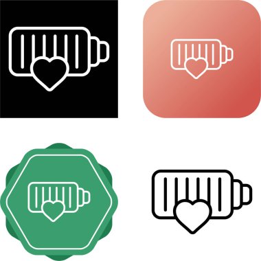 Batarya Durumu web simgesi vektör illüstrasyonu