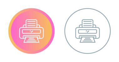 Yazıcı simgesinin vektör illüstrasyonu